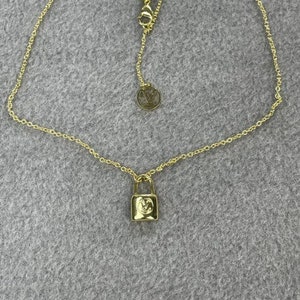 Louis Vuitton Lock Necklace Etsy