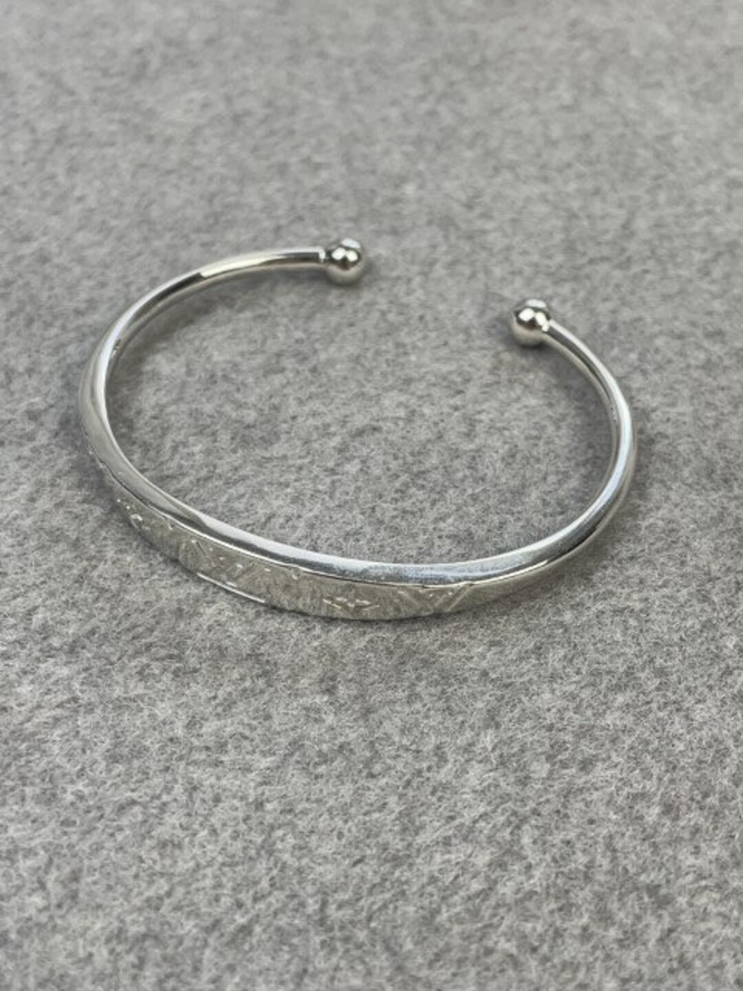 Vintage Louis Vuitton Silver Plated Bangle Bracelet Authentic Designer Jewelry Etsy UK