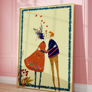 Romantic Couple Art Print: Museum Quality Matte Paper
