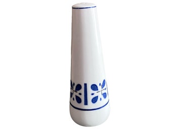 Vintage Midcentury Made in Japan Tall Blue and White Salt or Pepper Shaker