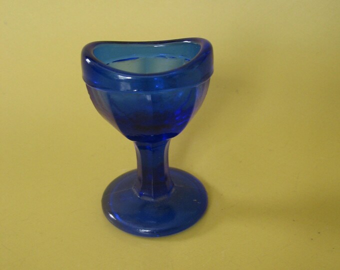 Antique Cobalt Blue Glass Eye Wash Optical Cup Etsy