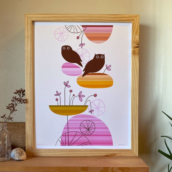 In The Pink  ~  Bird Print 11x14