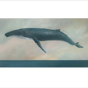 Descend, Humpback Whale 11x14 Art Print image 3