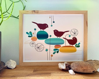 Troisième roue ~ Bird Print 11x14