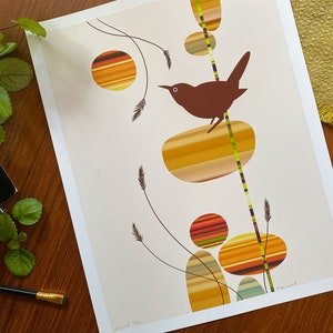 Adored Bird Print 11x14 image 1