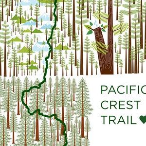 Pacific Crest Trail State Map Print image 2