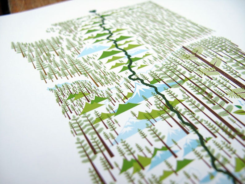 Pacific Crest Trail State Map Print image 3