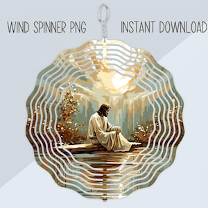 Christian Jesus Christ Wind Spinner PNG, Colorful Wind Spinner Sublimation Design, Instant Download, Vibrant Windspinner, Christian art png
