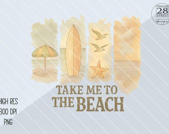 Beach Lover-sublimatieontwerp: surfplank, zeester, png (digitale download)