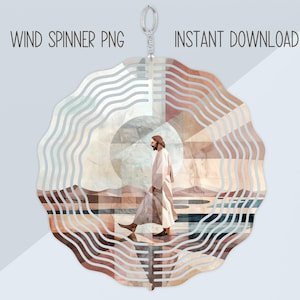 Christian Jesus Christ Wind Spinner PNG, Colorful Wind Spinner Sublimation Design, Instant Download, Vibrant Windspinner, Christian art png