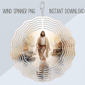 Christian Jesus Christ Wind Spinner PNG, Colorful Wind Spinner Sublimation Design, Instant Download, Vibrant Windspinner, Christian art png