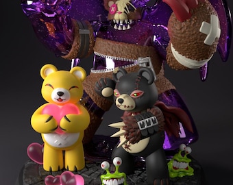 TrioBear - Monzaemon Warumonzaemon Shinmonzaemon 3D print model