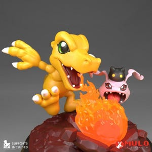 Agumon Spitting Fireball