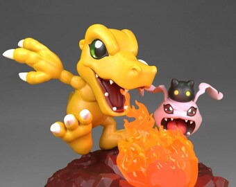 Agumon Spitting Fireball