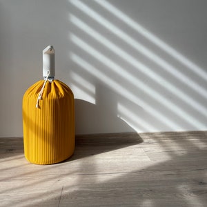 Yellow Water Bottle Cover. Water Jug Cover. 19 L Dispenser Cover. 5 Gallon Top Spout Bottle Cover. Case for 5G Water Bottle. Kitchen decor.