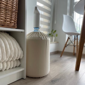 Light Beige Water Bottle Cover. Bottle Case.Dust Cover for Bottle. 5 Gallon Top Spout Bottle Cover. Cover for 5G Water Bottle.Beige Demijohn