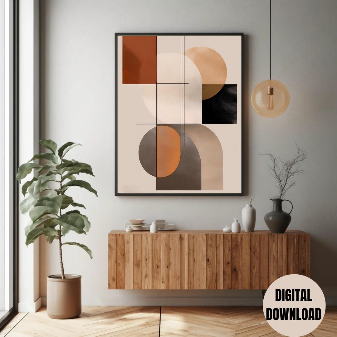 Modern Minimalist Digital Art ,set of 3 Prints, Living Room Wall Art ...