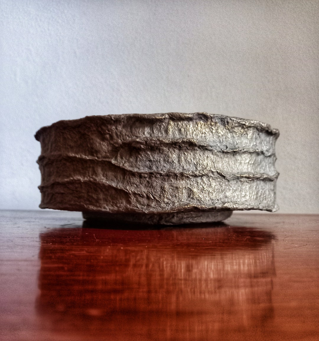 CUENCO 11 Bronze Glaze Papiermâché Bowl Handmade Elegant, Versatile