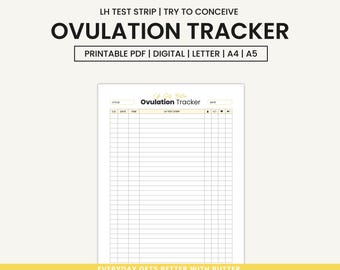 Ovulation Test Strip Log: Fertility Tracker Printable (PDF)