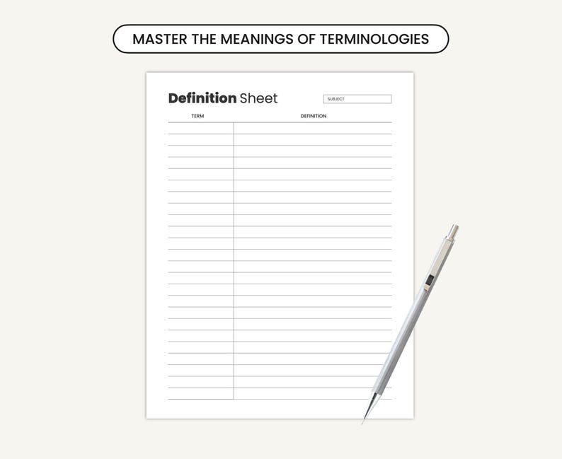 Student Planner Printable: Formula Sheet, Reading Log (digital Template ...