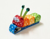 Cutie Bling Caterpillar Clippie - No Slip - Rainbow Brite Caterpillar