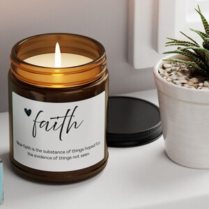 Faith-Inspired Scented Soy Candle, Relaxing Home Decor, Gifts for Her, Meditation Candle, Aromatherapy Candle