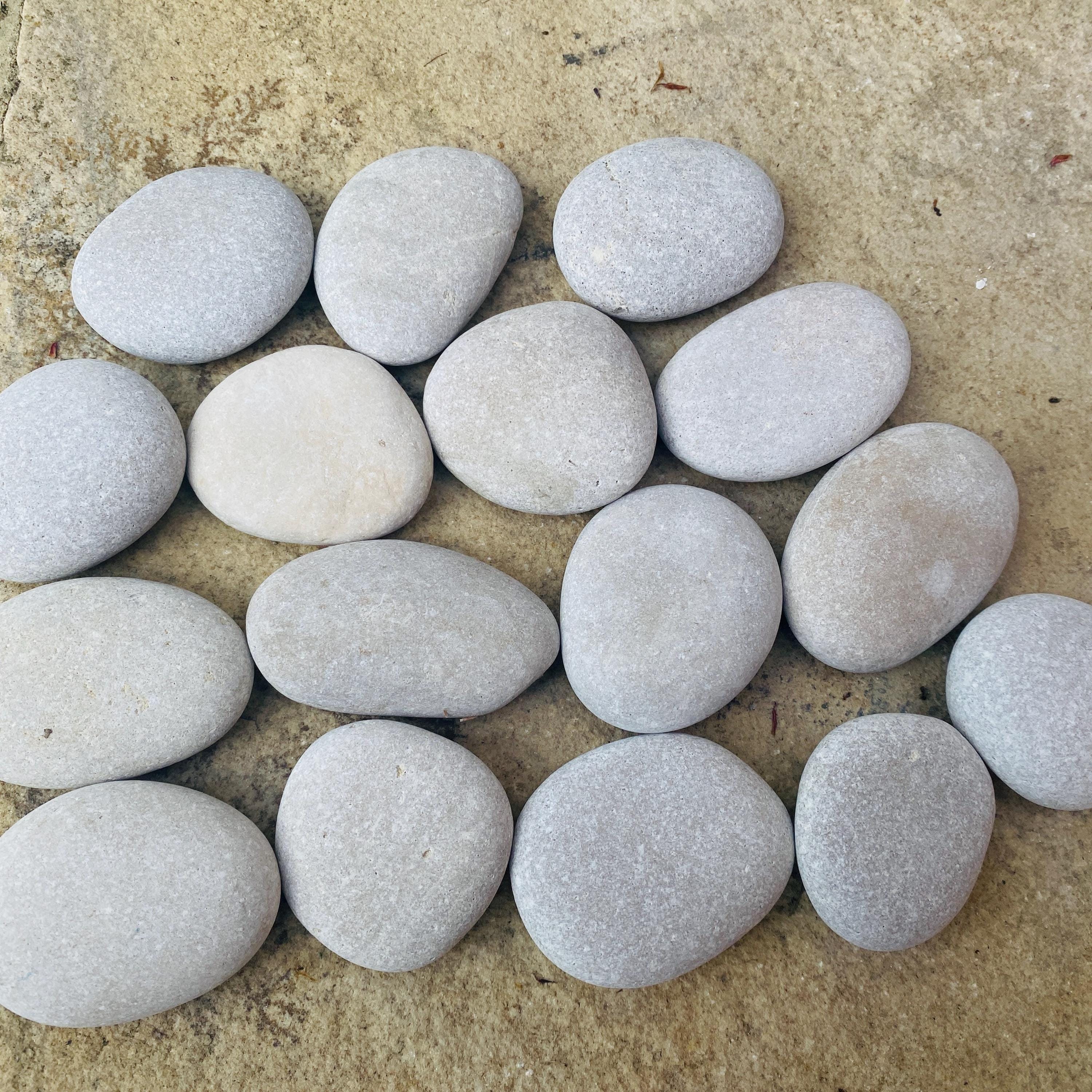 40 Pcs Painting Rocks - 25 Small & 15 Large River Stones For Kindness Rock Projects & Crafts