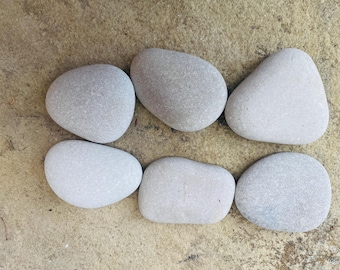 MUXHEL 8 stuks platte stenen om te beschilderen, 8-12 cm gladde kiezelstenen om te knutselen, platte kiezelstenen, natuurkiezels, met de hand geselecteerde natuursteen, aquarium, decoratieve stenen