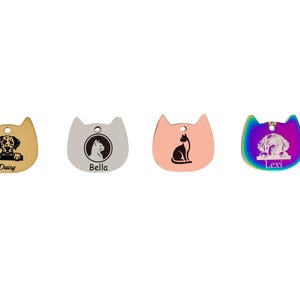 Personalized Cat ID Tag: Double-Sided Engraved Pet Collar Tag
