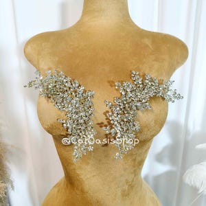 lace and beads one shoulder tulle dress ASHLEYlauren Glam Beaded Choker Prom Dress 12001 main image 0
