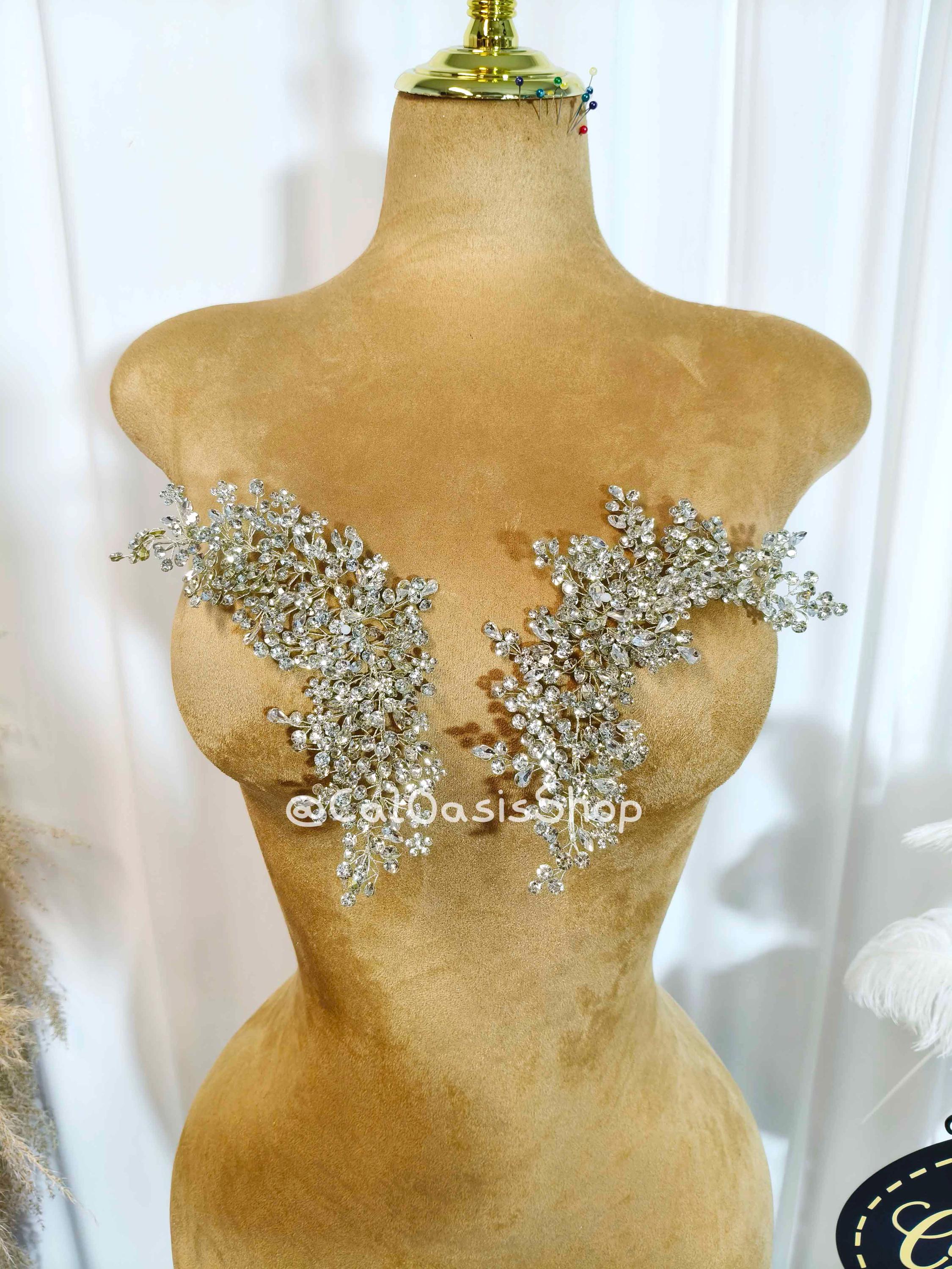 Wedding Dress With Beads and Crystals - Etsy Wedding Dress With Beads and Crystals - Etsy
