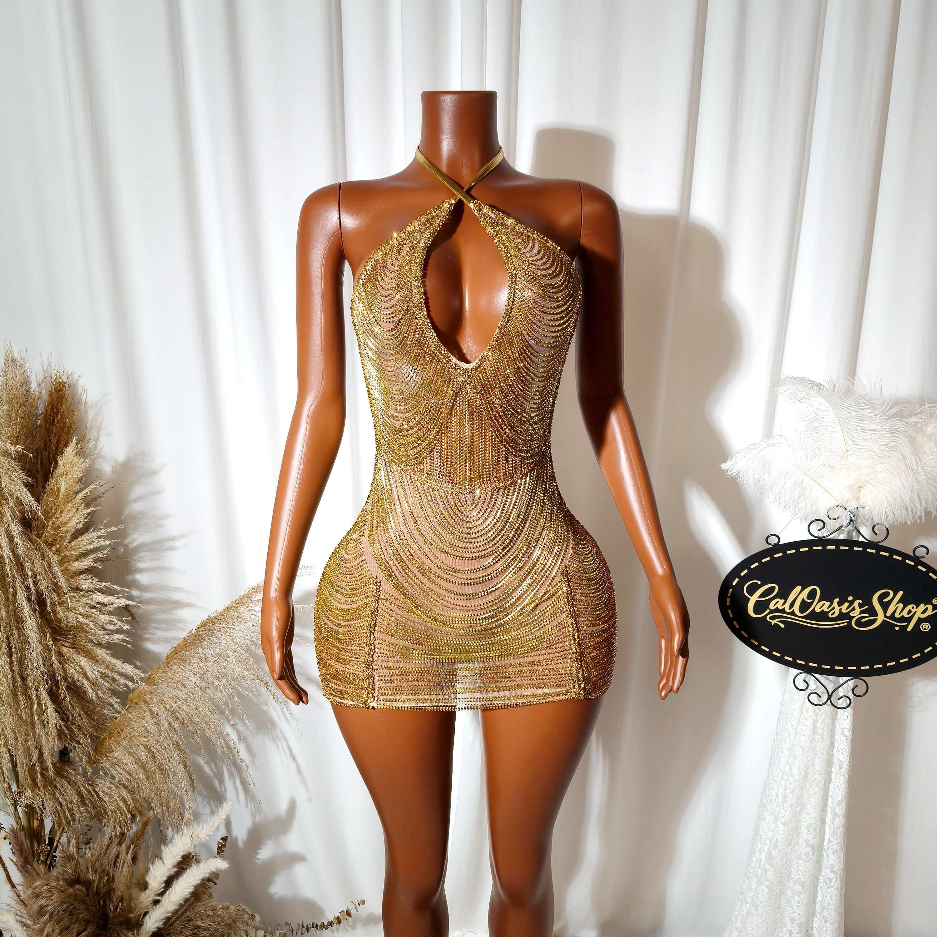 green emerald velvet dress Amarra Short Gold-Fringe Emerald Party Dress -PromGirl Emerald/Gold / 16 main image 1