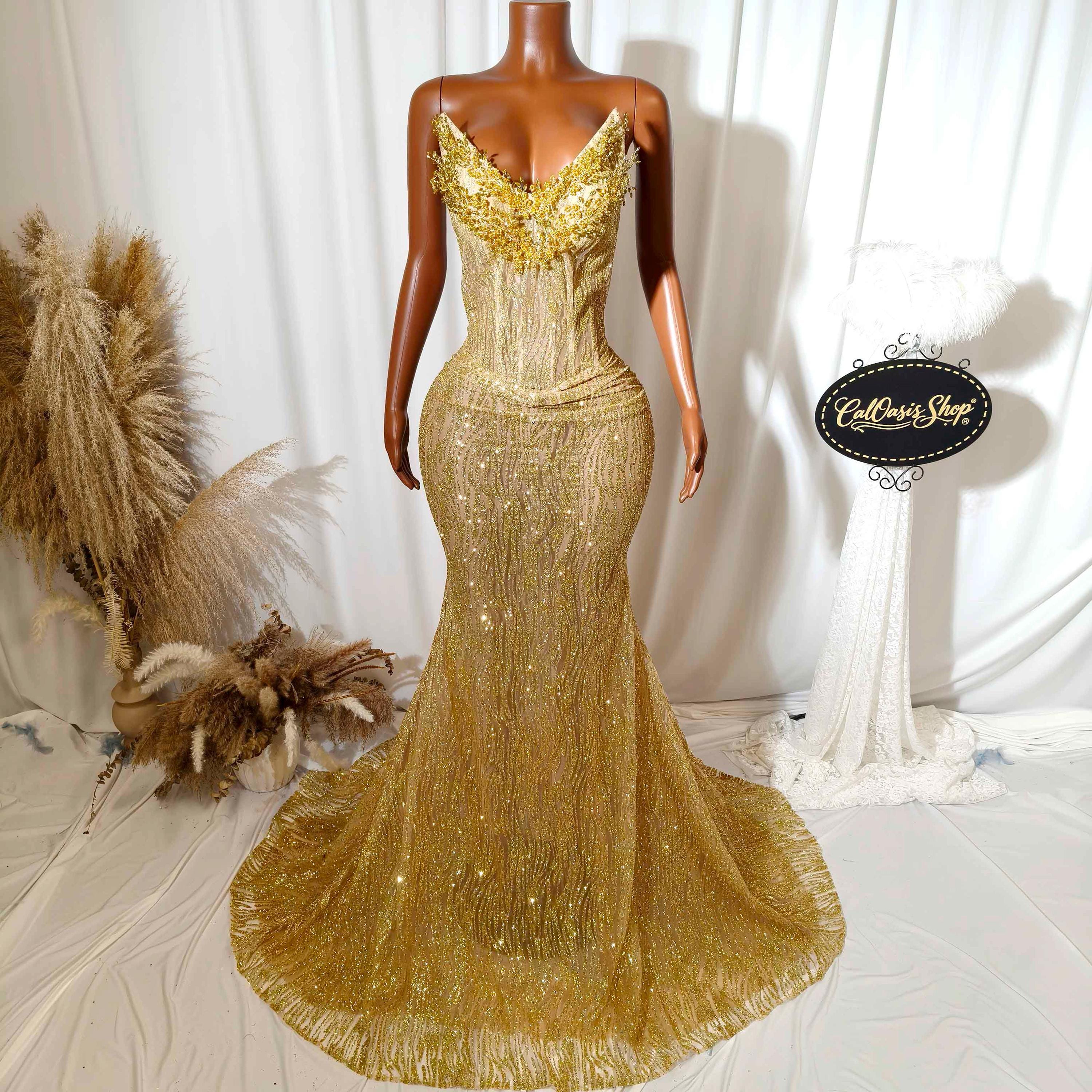 slim fit dress slacks Honey Couture DIAMONDS Gold Sequin Mini Dress main image 1