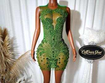 birthday dress mesh 17th Birthday Dresses Long Puff Sleeve Mini Bodycon Mesh Dress Split H –  PreppyDress main image 1