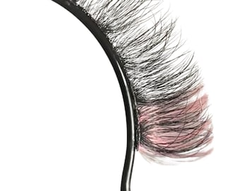 Spinnende roze wimper