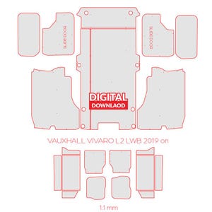 L2 - LWB - VIVARO 2019 オンプライライニングキット、CNC、DXF、床、壁、テンプレート