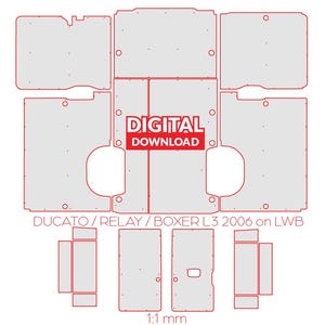 RELAY L3 2006以降 - プライライニングキット、CNC、床、壁、テンプレート