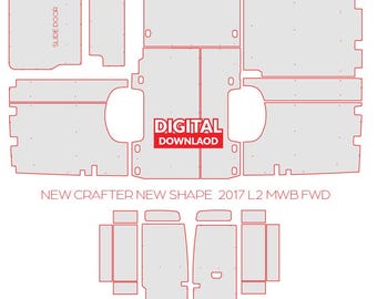 NEW Crafter 2017 MWB FWD -plylining kit,cnc,dxf,Floor,walls,template