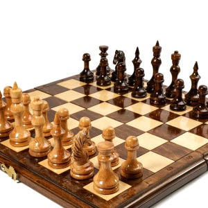Wooden Classic Chess Set / HANDMADE / Free Personalization