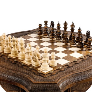 Wooden Chess Table - Unique Chess Board