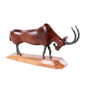 Handmade Goat Sculpture: Rustic Farm Animal Decor / Unique Art Gift