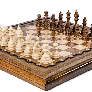 Wood Chess Set, Handmade Chess Set, Personalized Gift