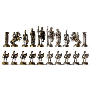 Greek Mythology Chess Set: Bronze Trojan War Figures