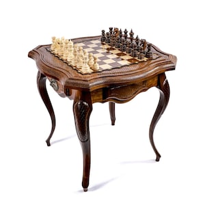 Classic Wooden Chess Table / HANDMADE