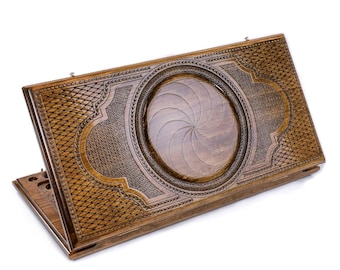 Wood Backgammon Set - Eternity, Personalized Gift / HANDMADE