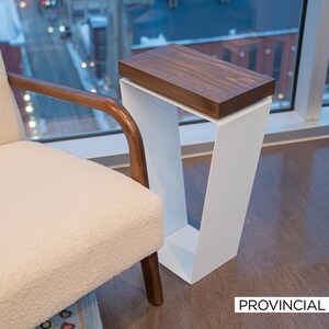 Pine Wood Nightstand, Bedside Table, Narrow Nightstand image 18