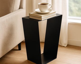 Side Table / Modern Design / Solid Metal / V-Shape