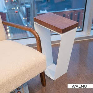 Pine Wood Nightstand, Bedside Table, Narrow Nightstand image 13