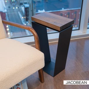 Pine Wood Nightstand, Bedside Table, Narrow Nightstand Jacobean