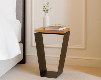 nightstand, bedside table, narrow nightstand